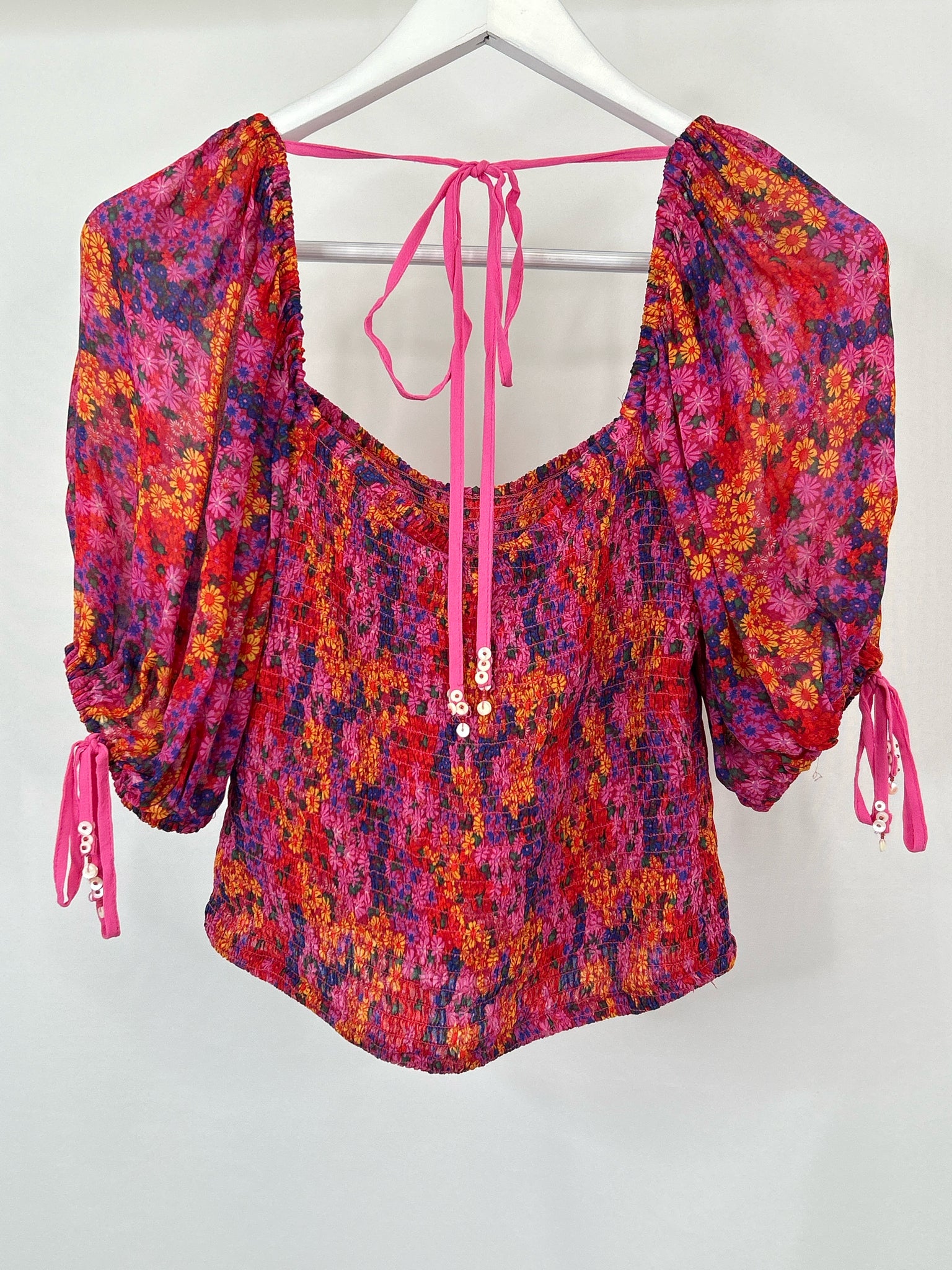 FREE PEOPLE Size XS Hot Pink Women Top