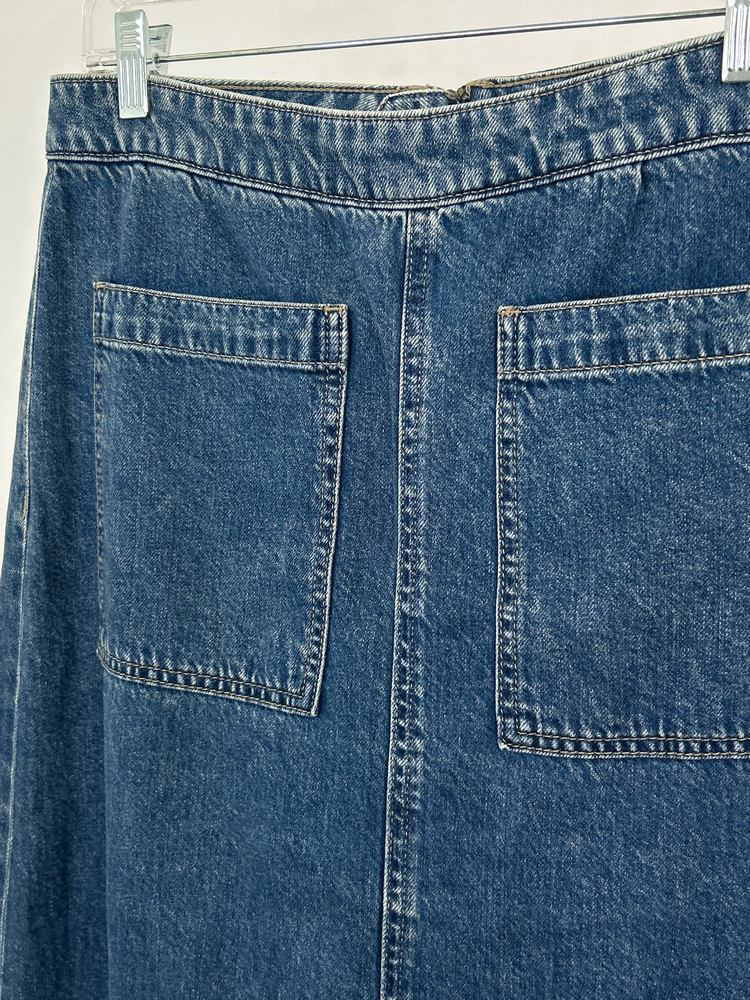 LOFT Size 6 BLUE DENIM Women Skirt