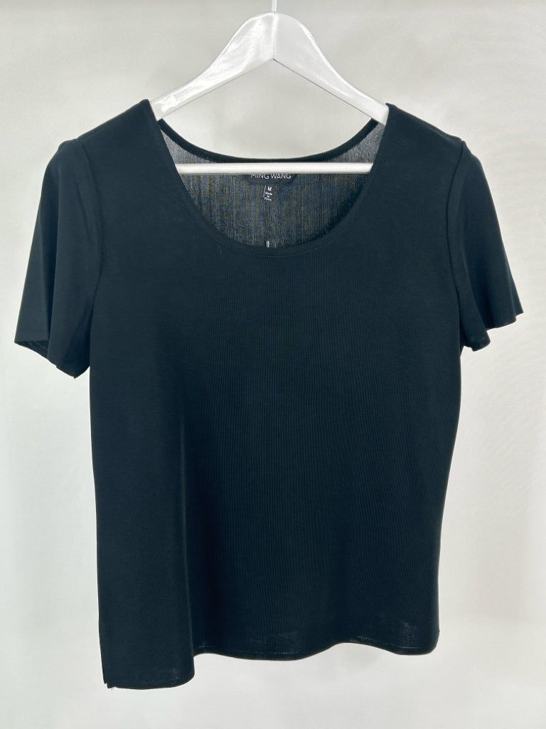 MING WANG Size M Black Women's Top
