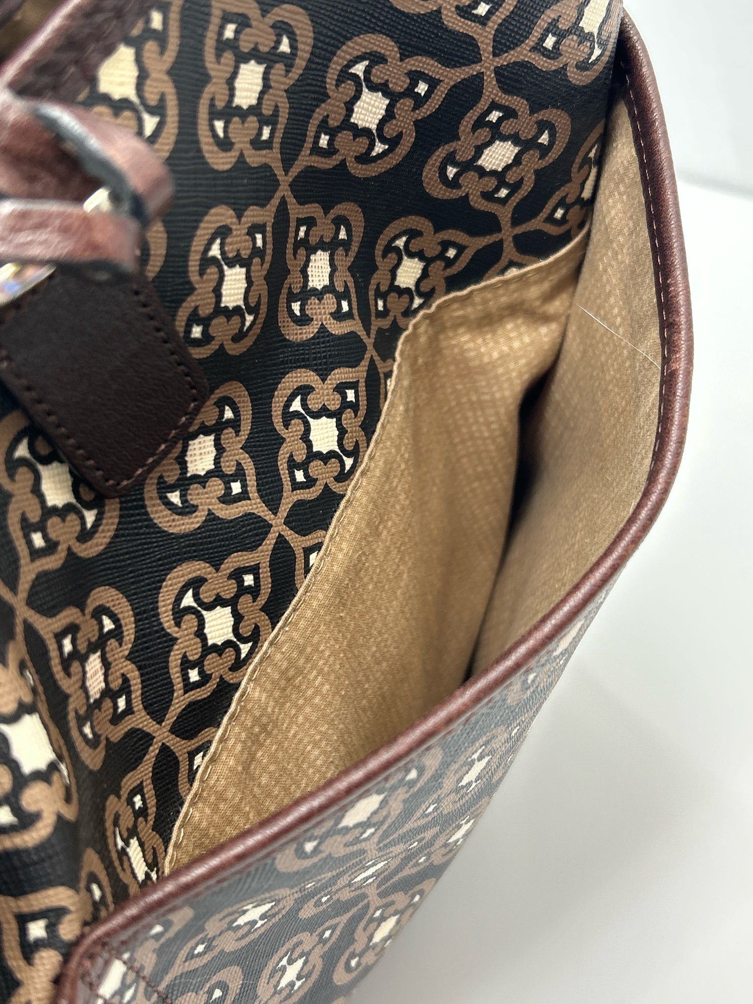 BRIGHTON Brown Print Women Tote