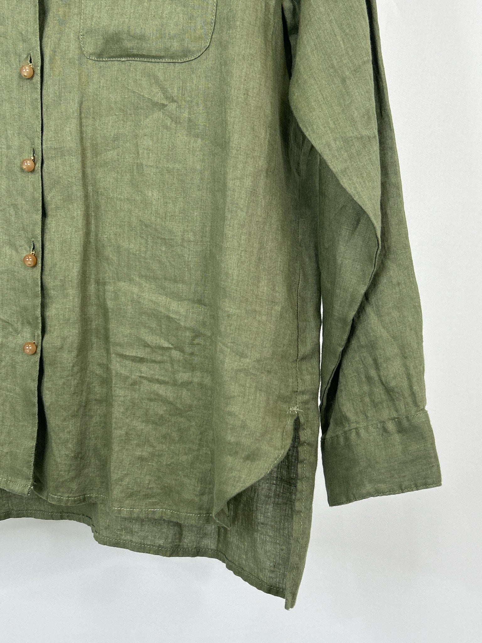 MAGASCHONI Size S OLIVE GREEN Women Blouse