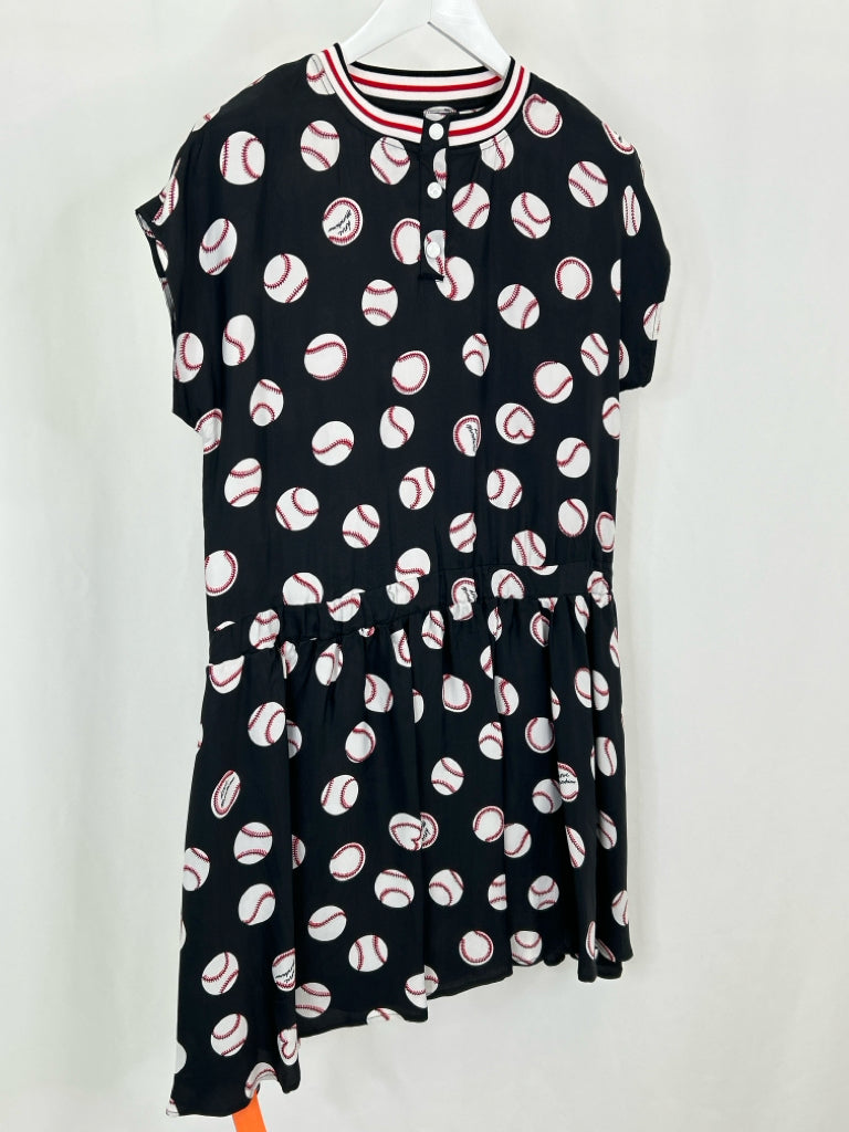 LOVE MOSCHINO Size 8/10 Black Print Dress