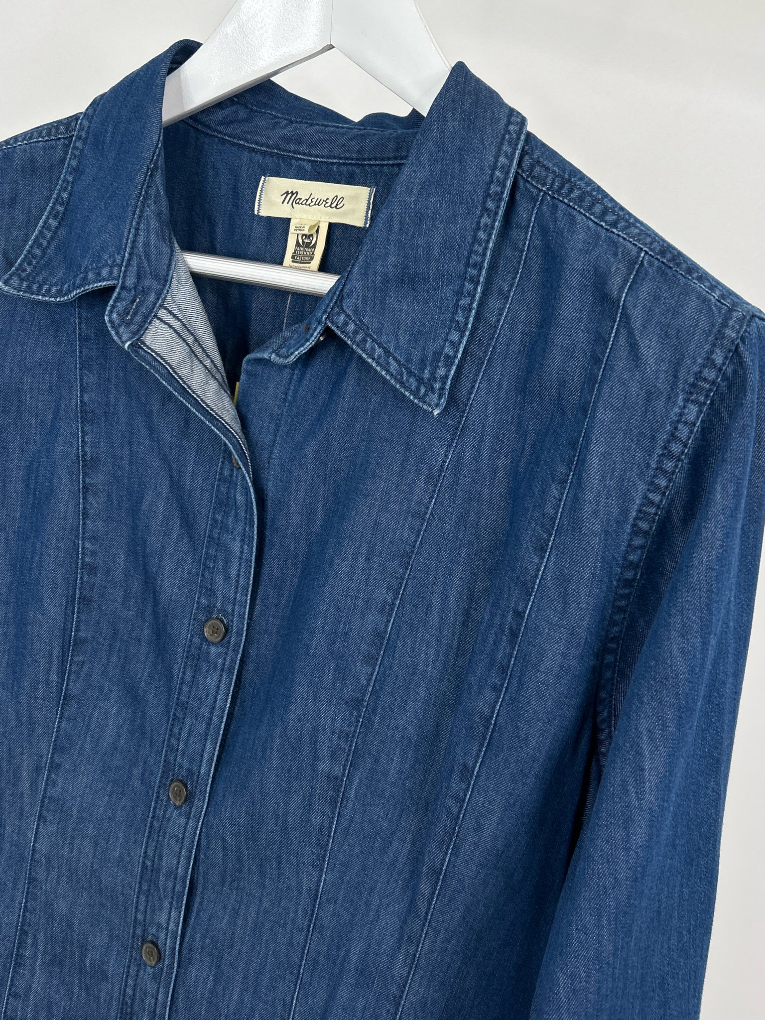 MADEWELL Size 14 Blue Denim Women Dress NWT