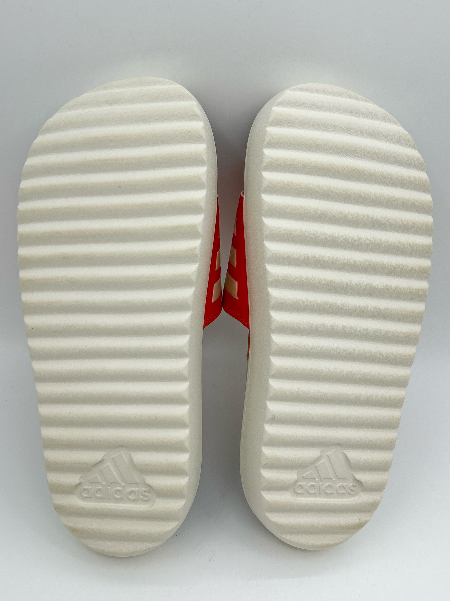 ADIDAS Size 7 ORANGE AND WHITE Women Sandal