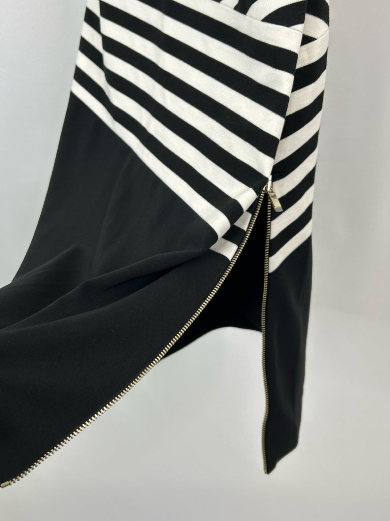 ANNE KLEIN Size 4 BLACK AND IVORY Women's Dress