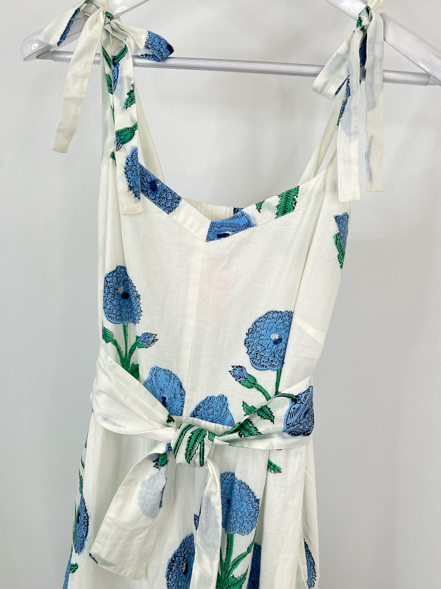 BEAU & RO Size M WHITE & BLUE Women Dress