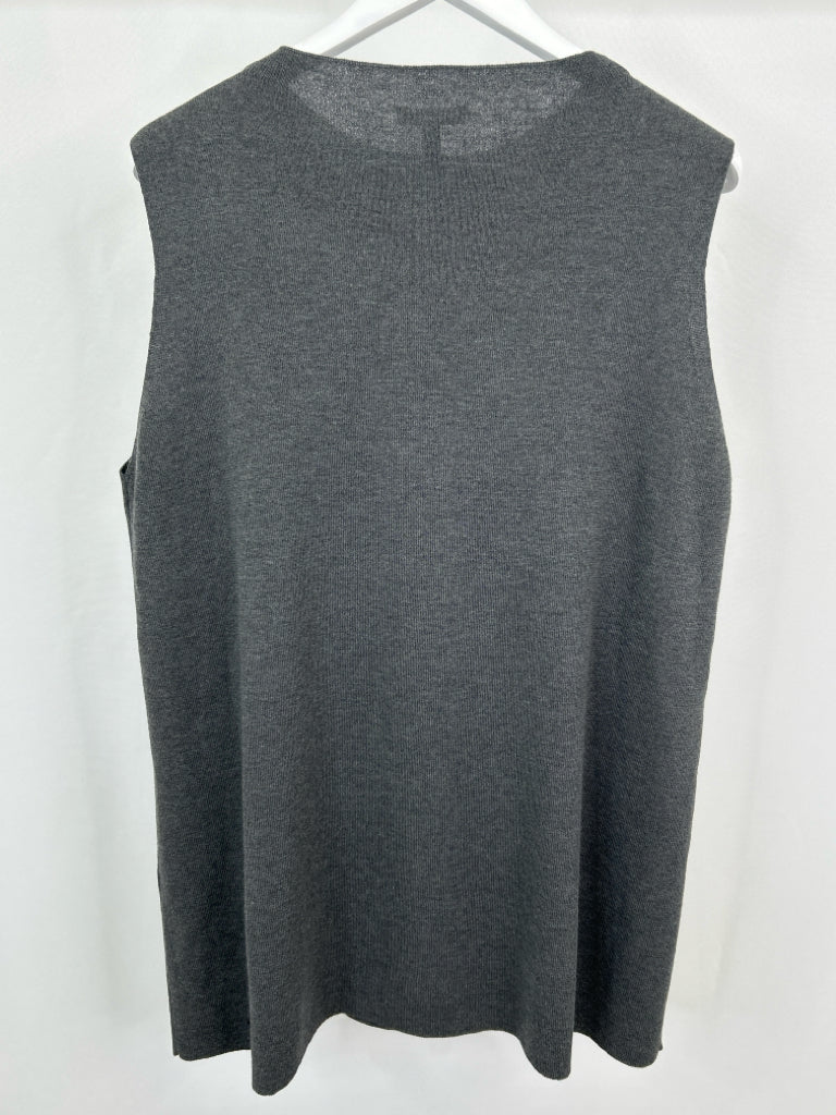 EILEEN FISHER Size XL Charcoal Top Tunic