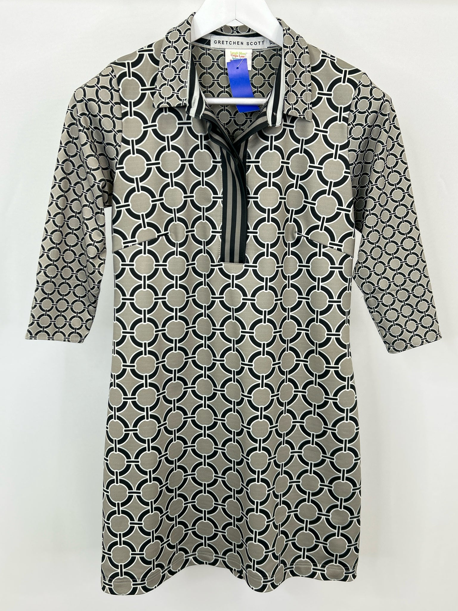 GRETCHEN SCOTT Size XS Grey & Black Women Dress