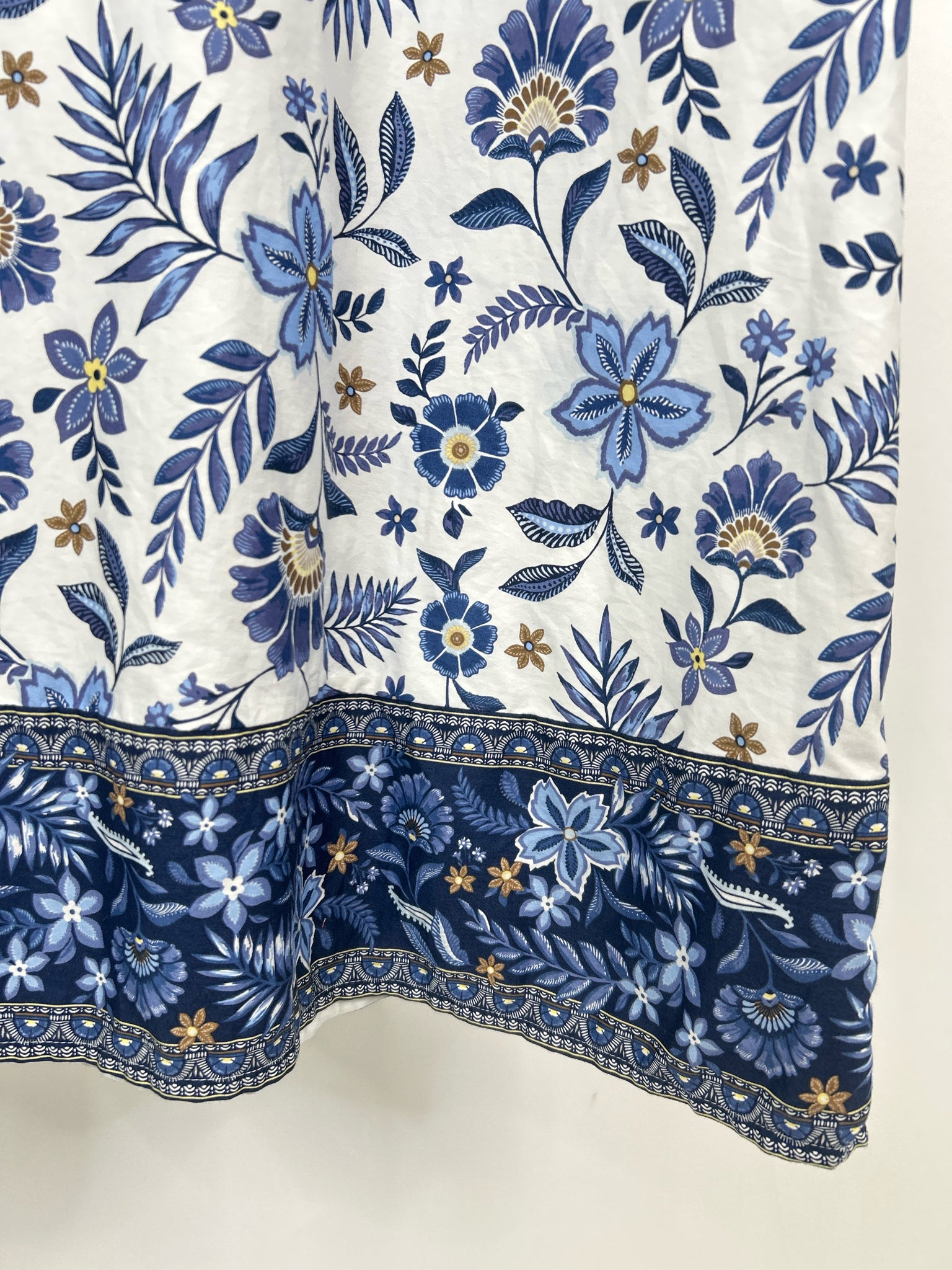 J JILL WEAREVER COLLECTION Size L Blue Print Women Dress