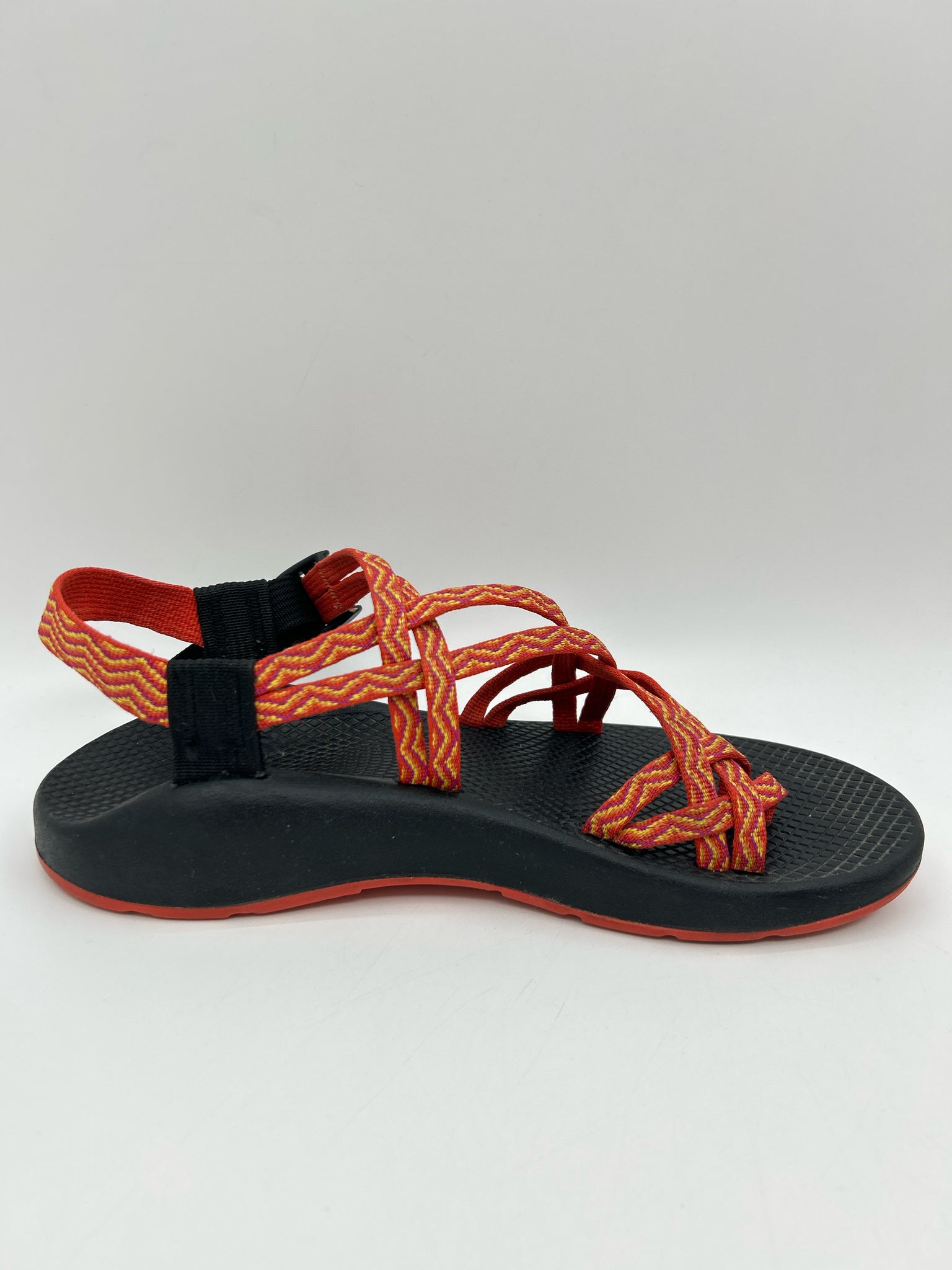 CHACO Size 8/8.5 ORANGE & BLACK Women Sandal