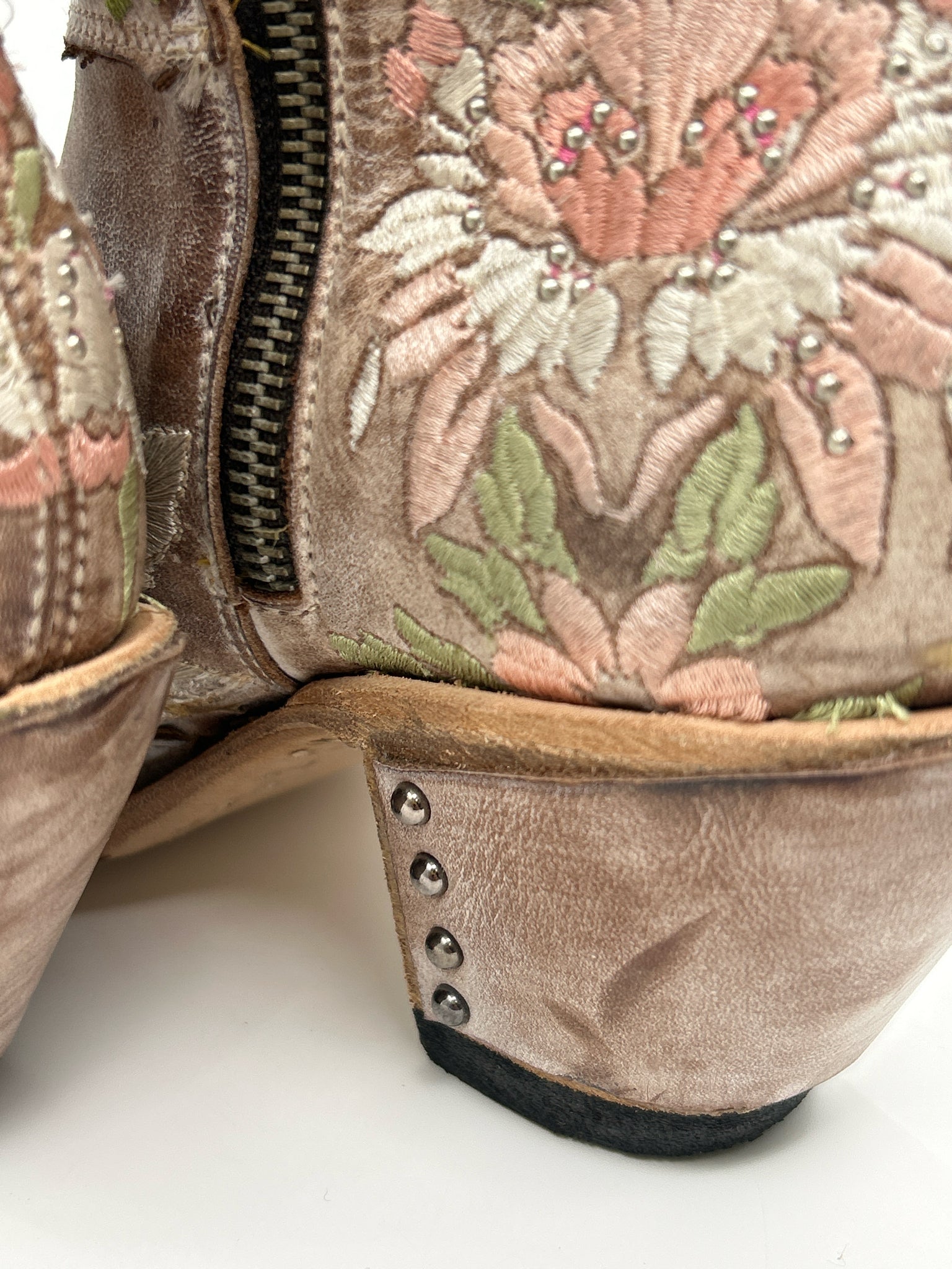 OLD GRINGO Size 7B BEIGE FLORAL Women Boots