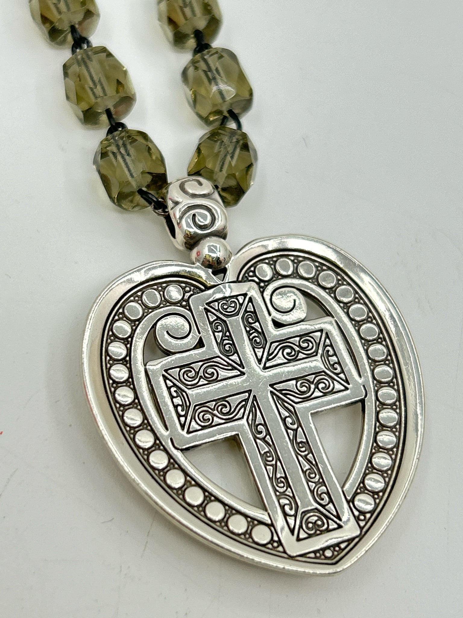 BRIGHTON GREEN AND SILVER Necklace NWT