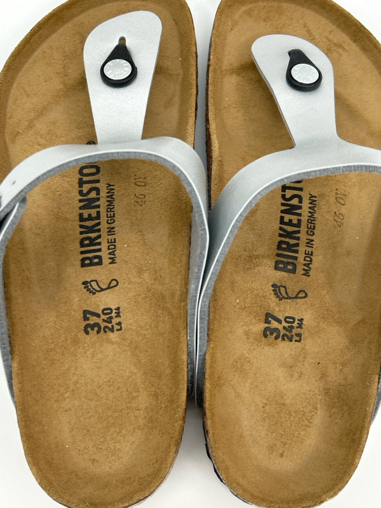 BIRKENSTOCK Size 37 Silver Metallic Sandal