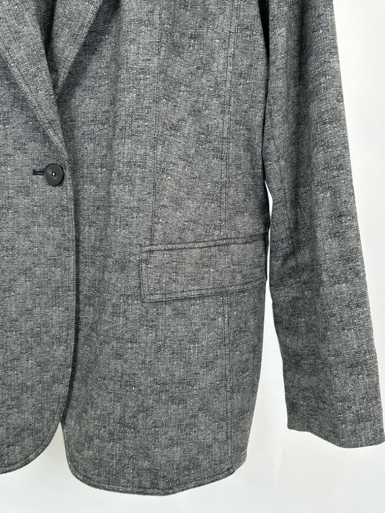 LAFAYETTE 148 Women Size 14 Heather Gray & Black Blazer NWT