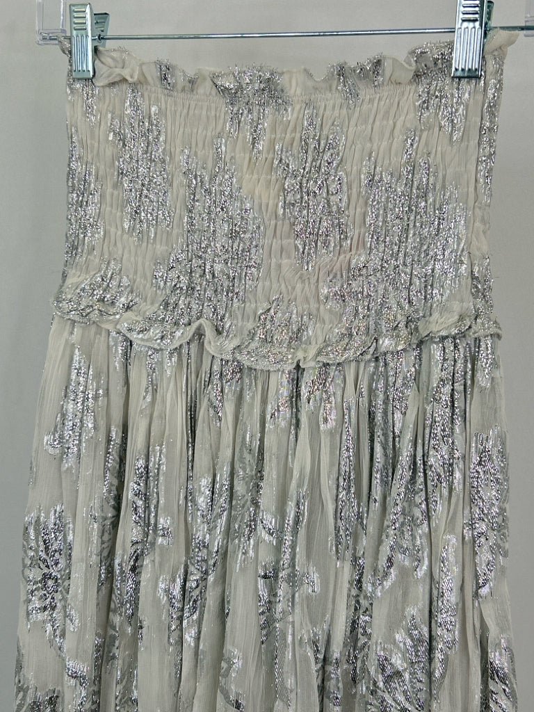 Muche et Muchette Size One Size WHITE AND SILVER Women's Skirt