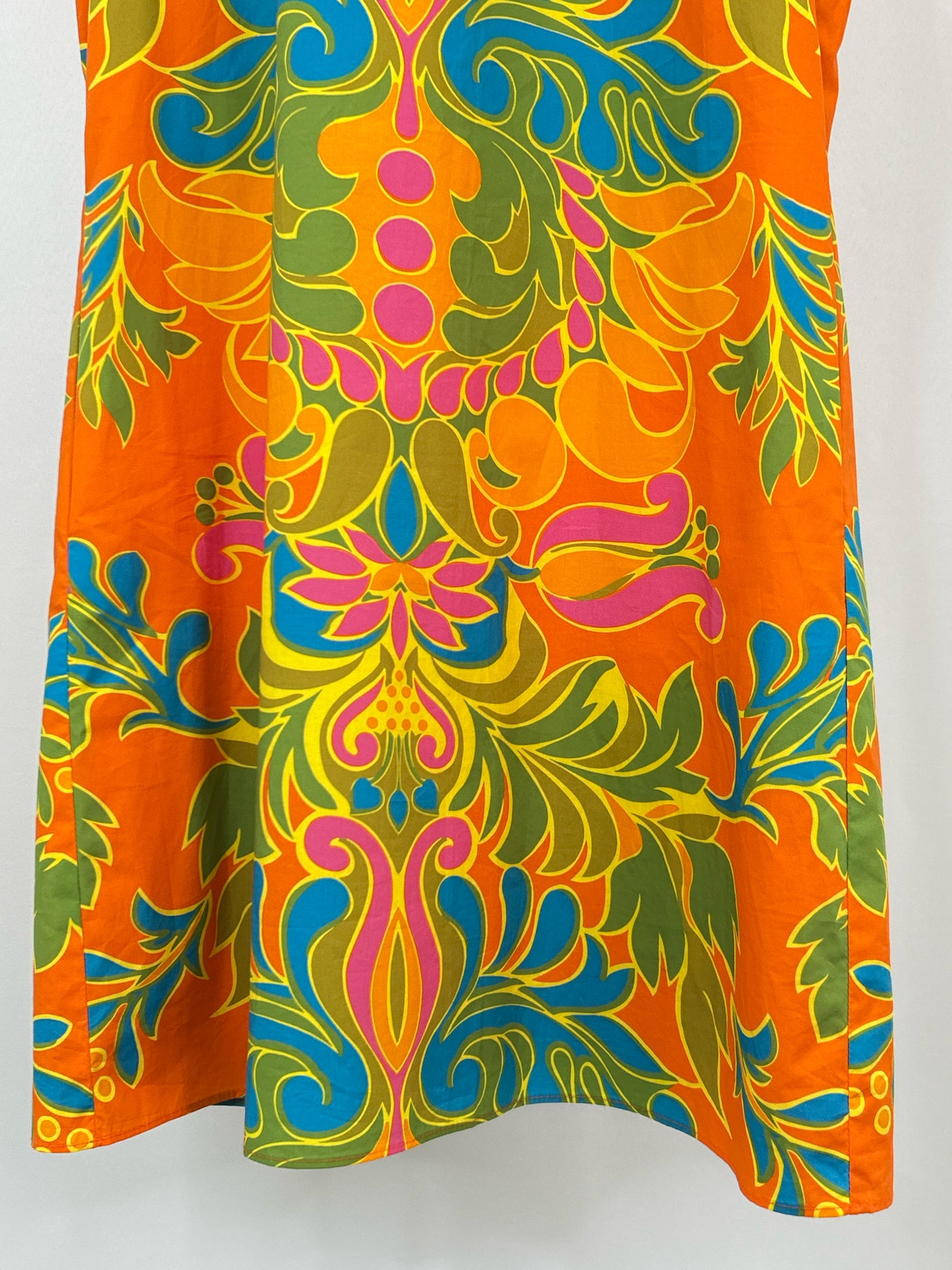 Flora Bea Size S Orange Print Women Dress