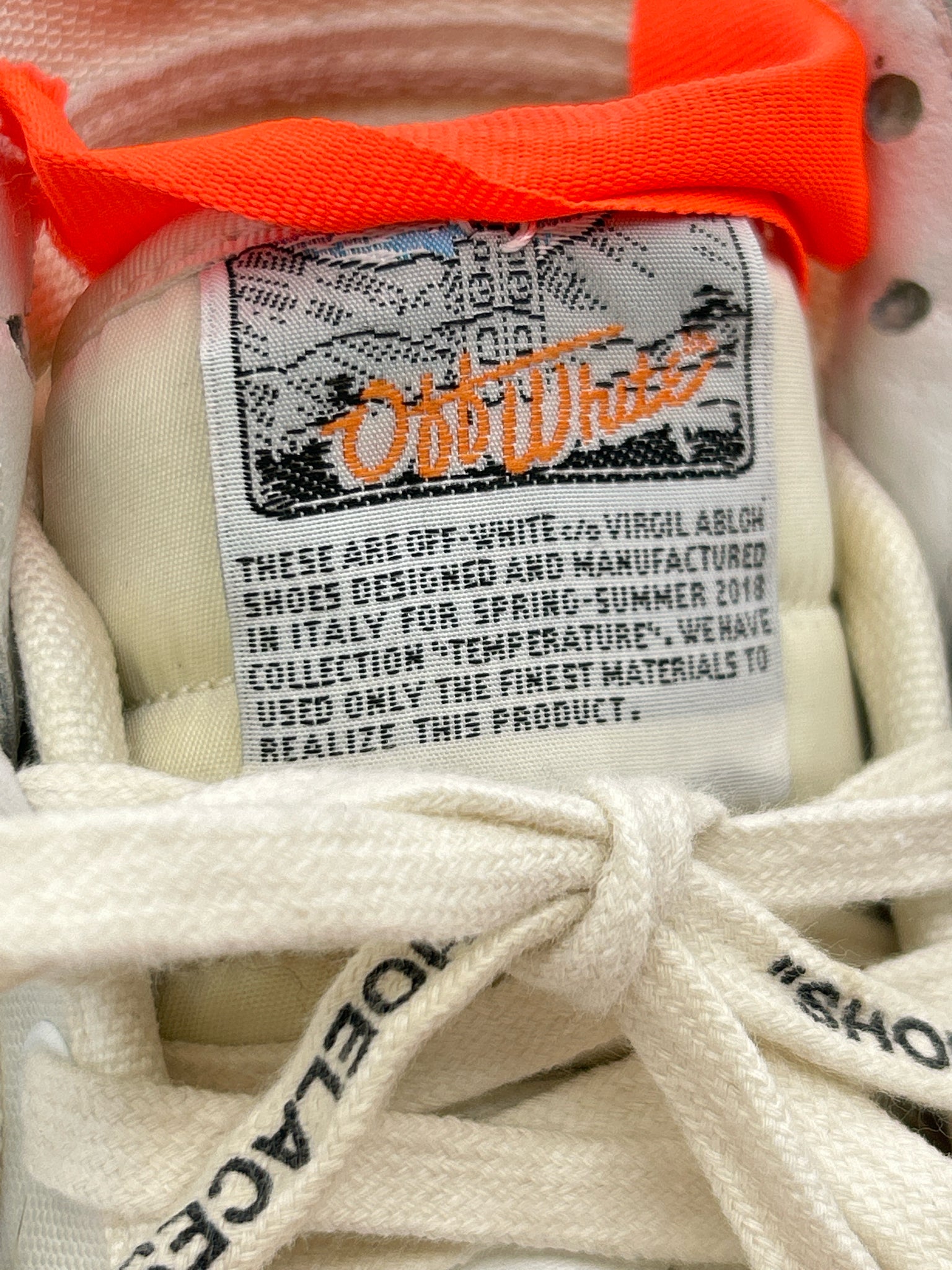 OFF-WHITE Size 36 White Print Women Sneakers
