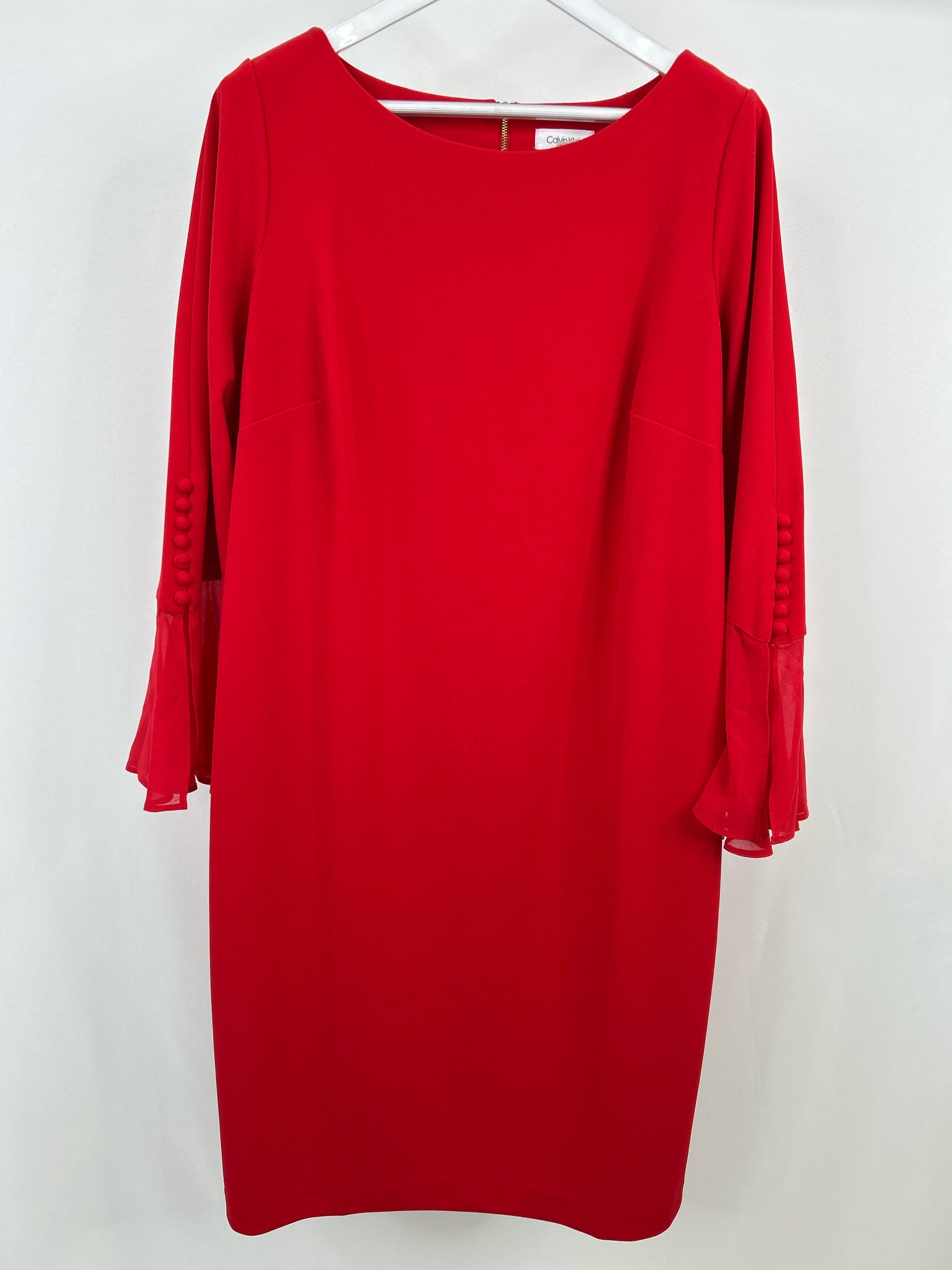 CALVIN KLEIN Size 18W Red Women Dress