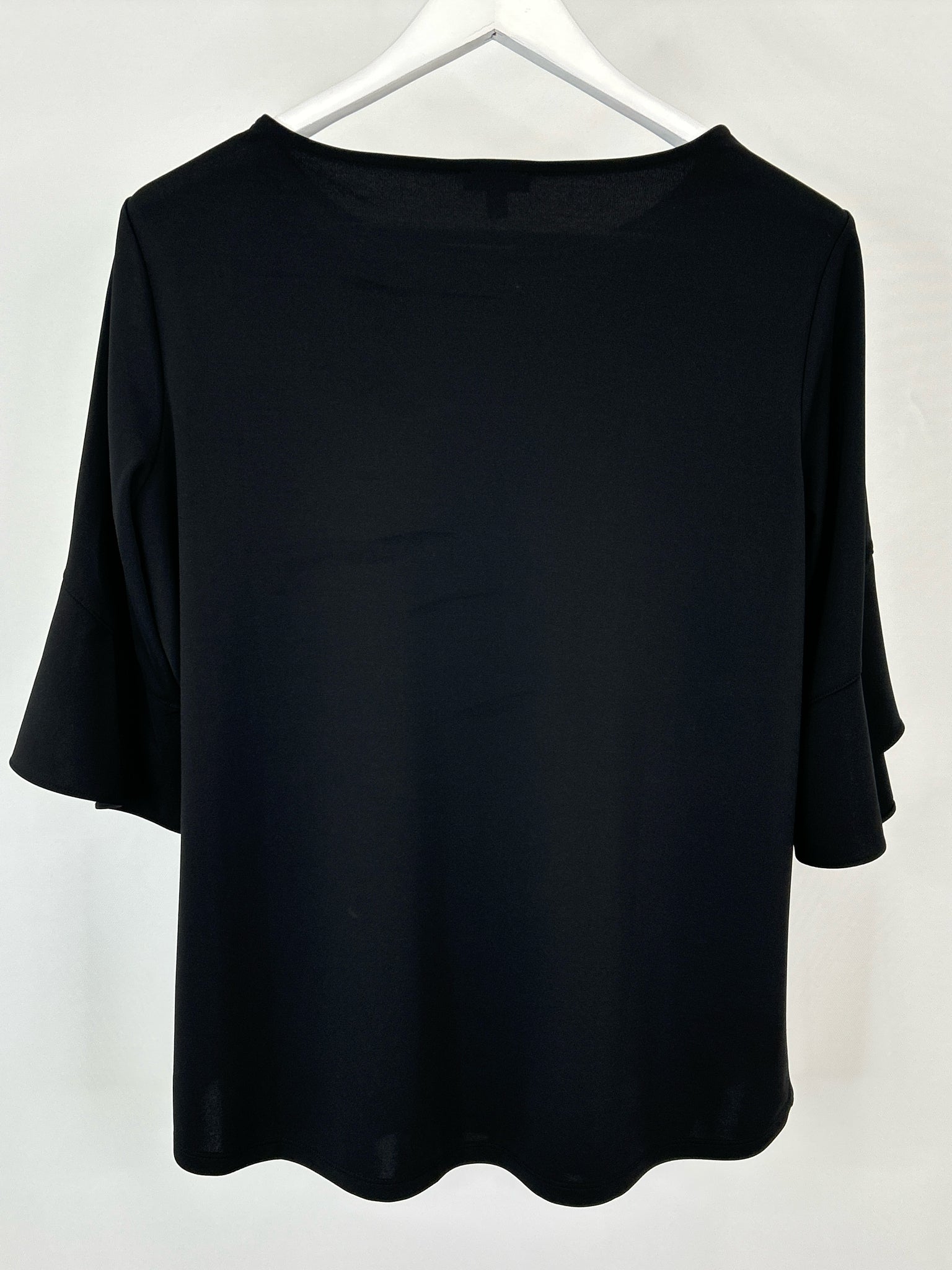 TALBOTS Size 1XP Black Print Women Top