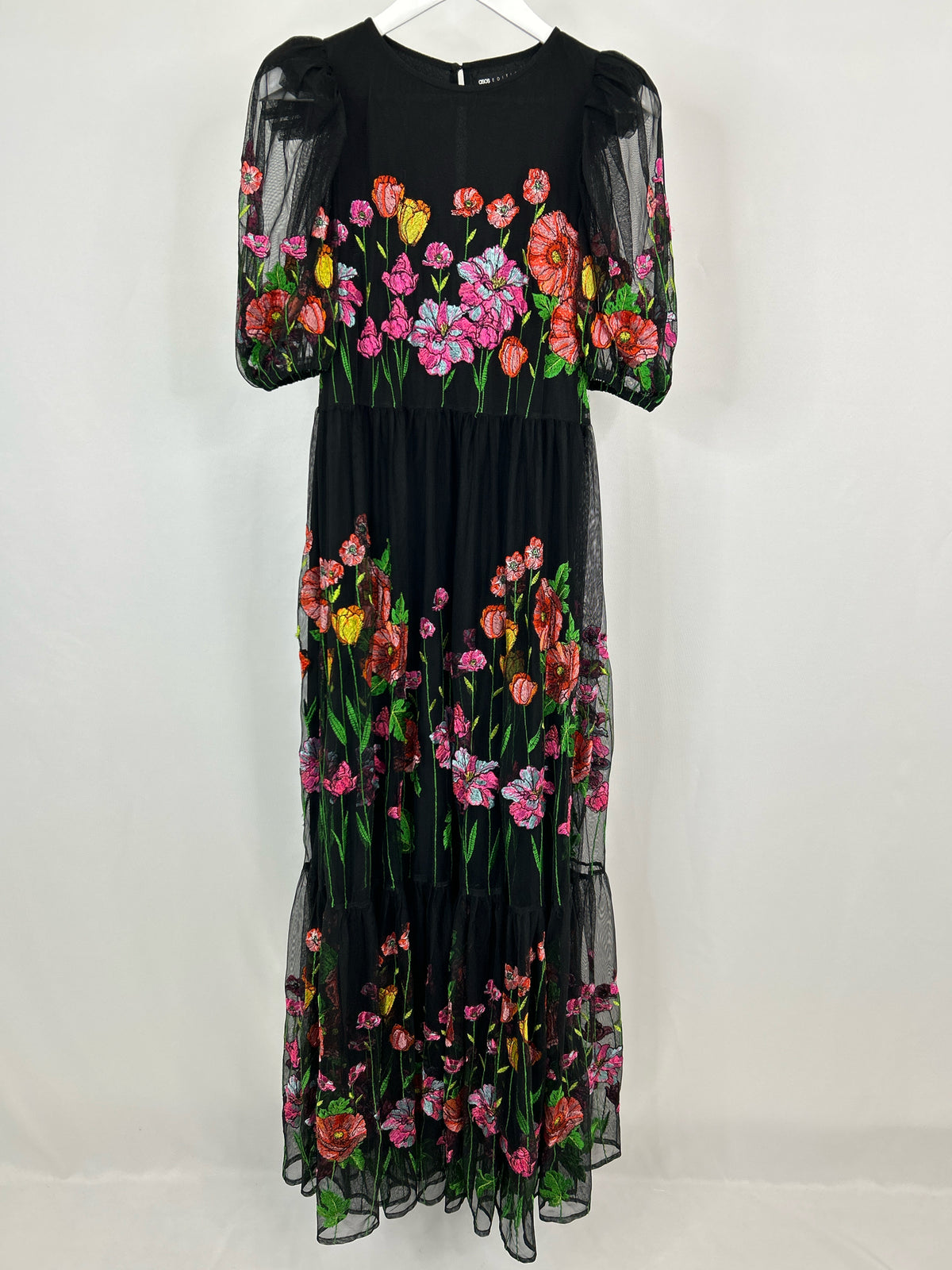 ASOS Size 6 Black Floral Women Dress