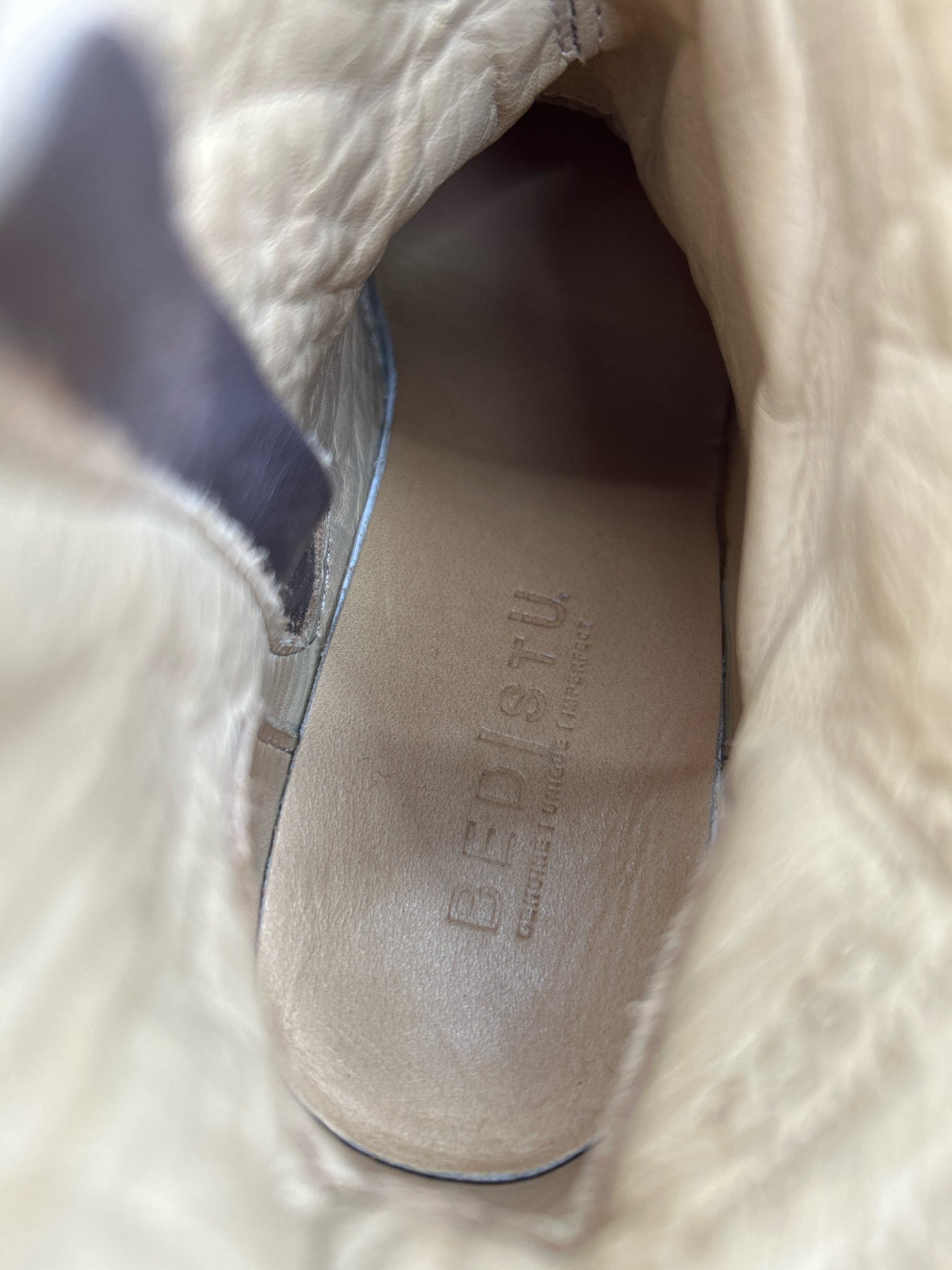 BED STU Size 6.5 Taupe Women Booties