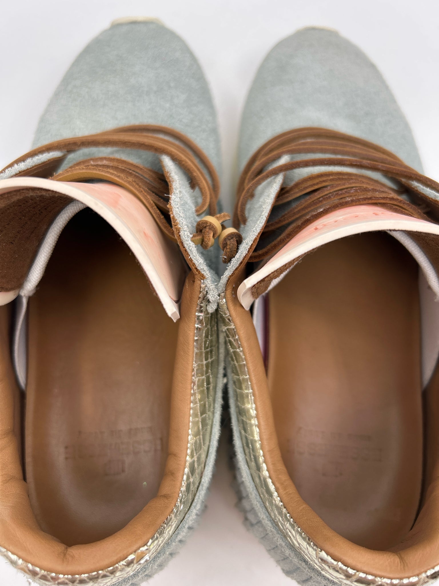 ESSEUTESSE Size 38 Pale Blue Women Sneakers