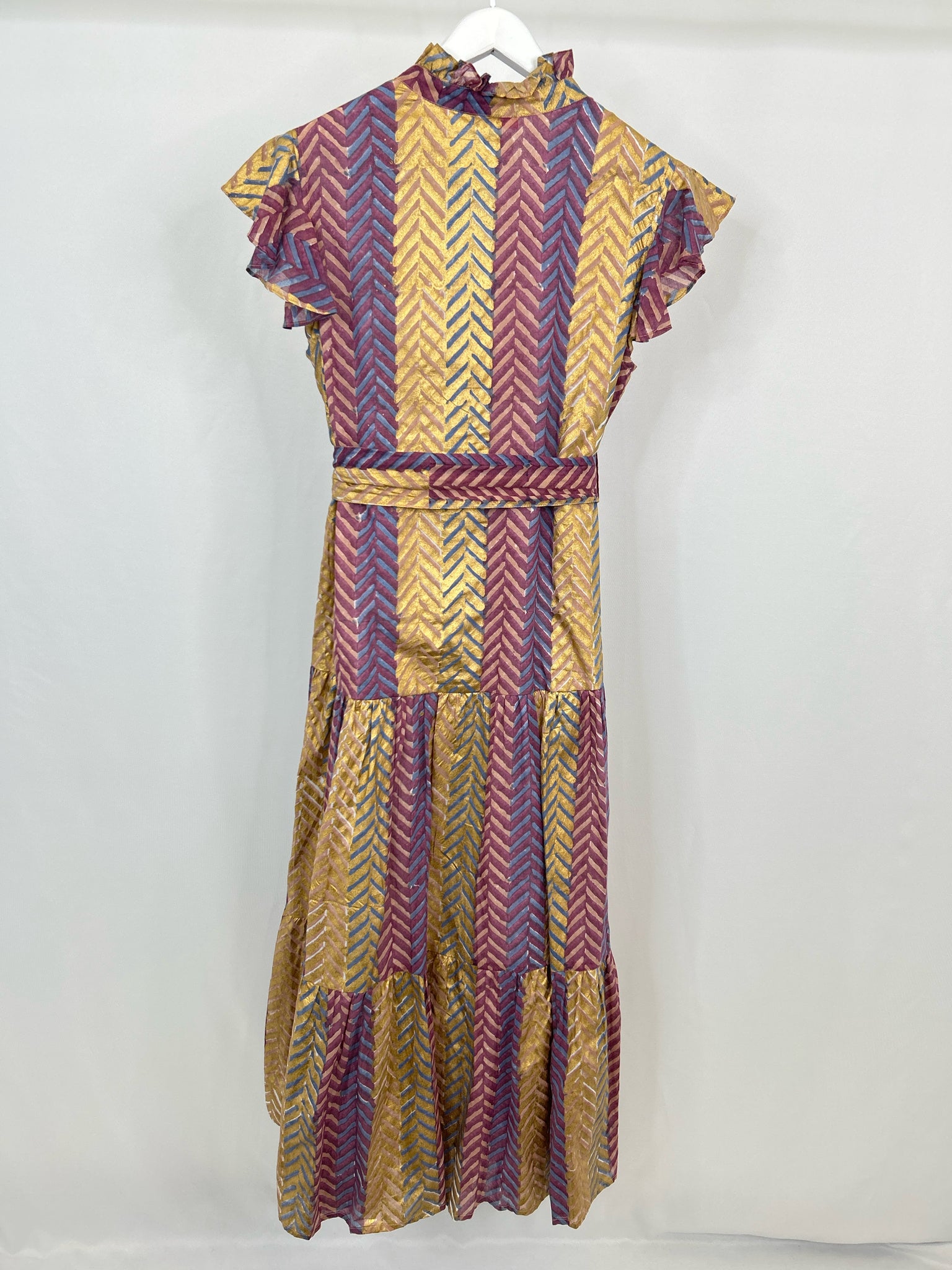 OLIPHANT Size L Purple and gold Women Dress