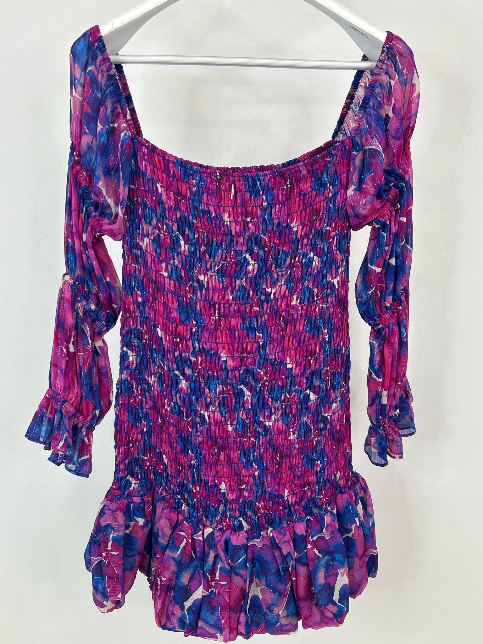 MISA Size XL Fuschia Print Women Dress NWT