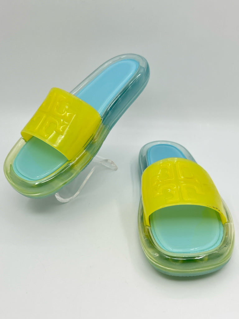 TORY BURCH Size 6B Yellow and Clear Women's Sandal