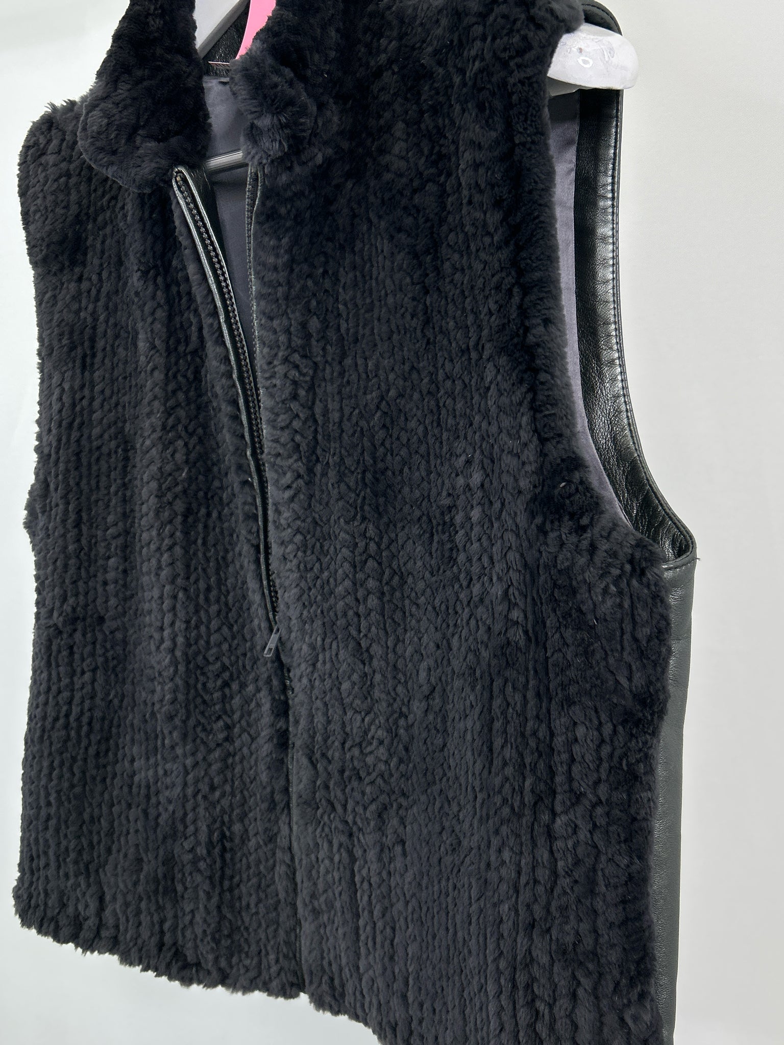 HENIG FURS Size XL Grey Women Vest