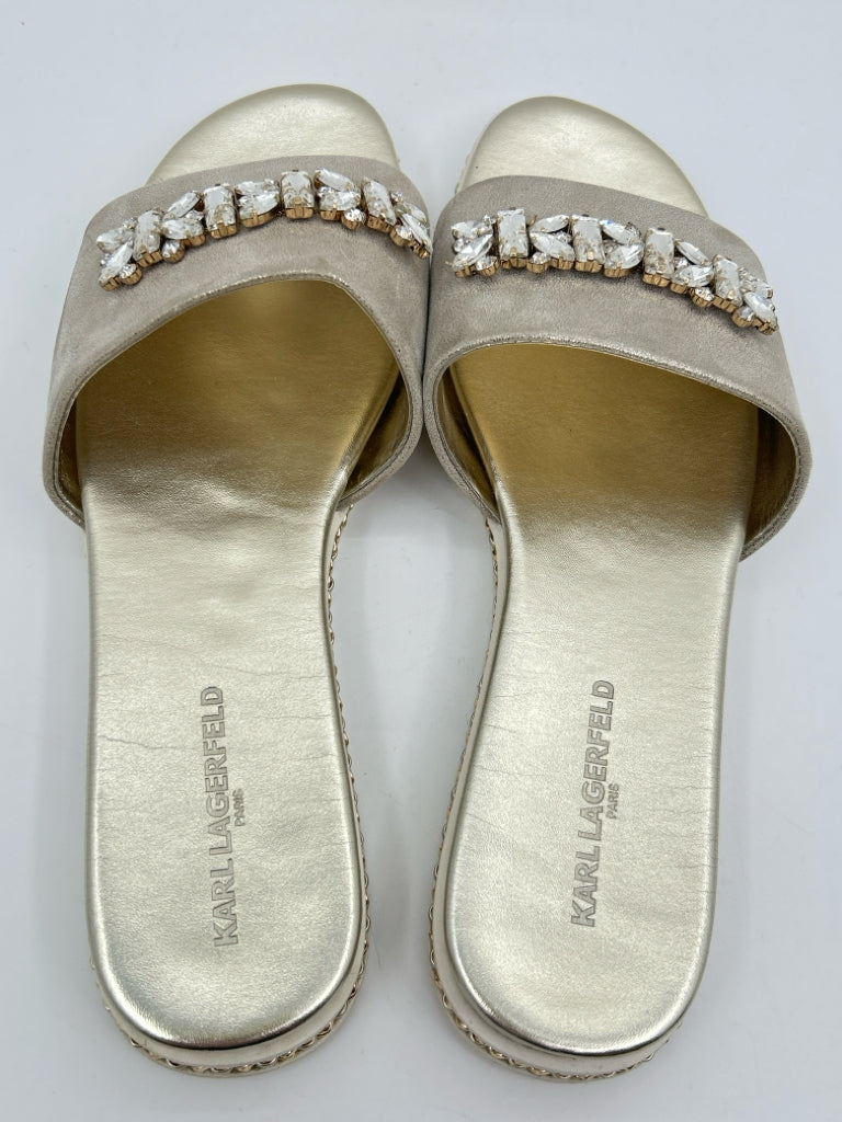 KARL LAGERFELD Size 10M Gold Sandal