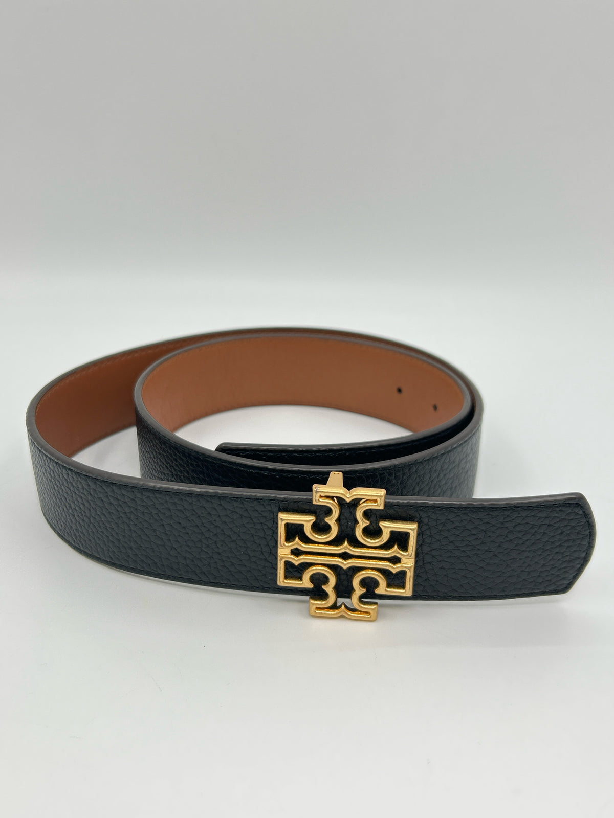 TORY BURCH BLACK AND TAN Belt