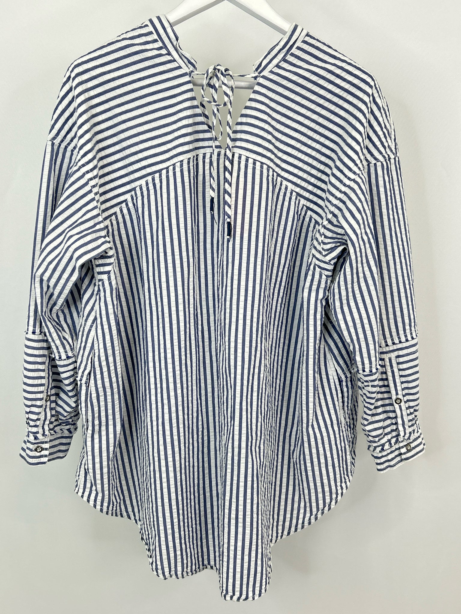WE THE FREE Size L Blue Striped Women Tunic