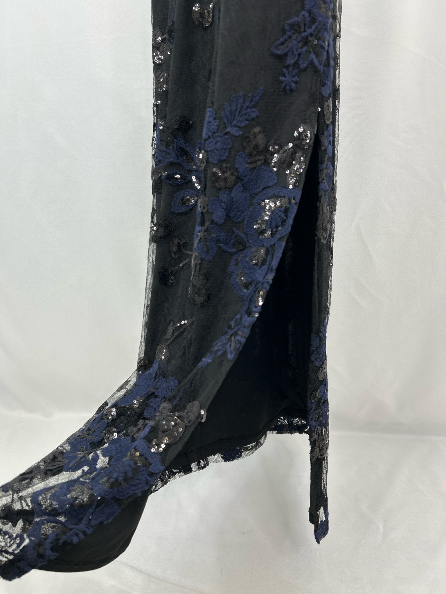 KARL LAGERFELD Size 4 BLACK AND NAVY Women's Dress