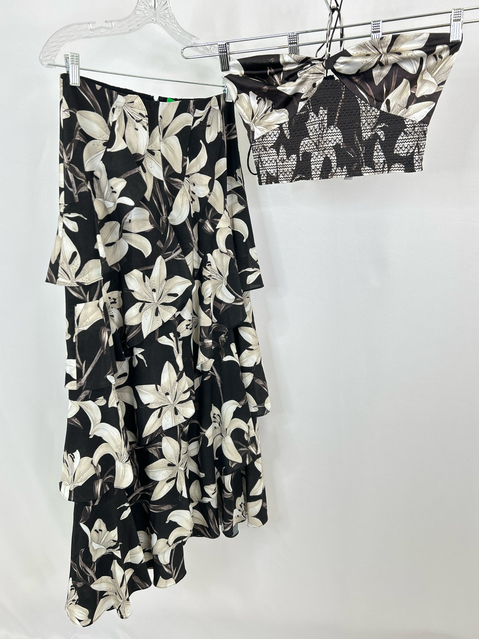ALICE + OLIVIA Size 6 Brown Print Women 2-Piece w/Pants NWT