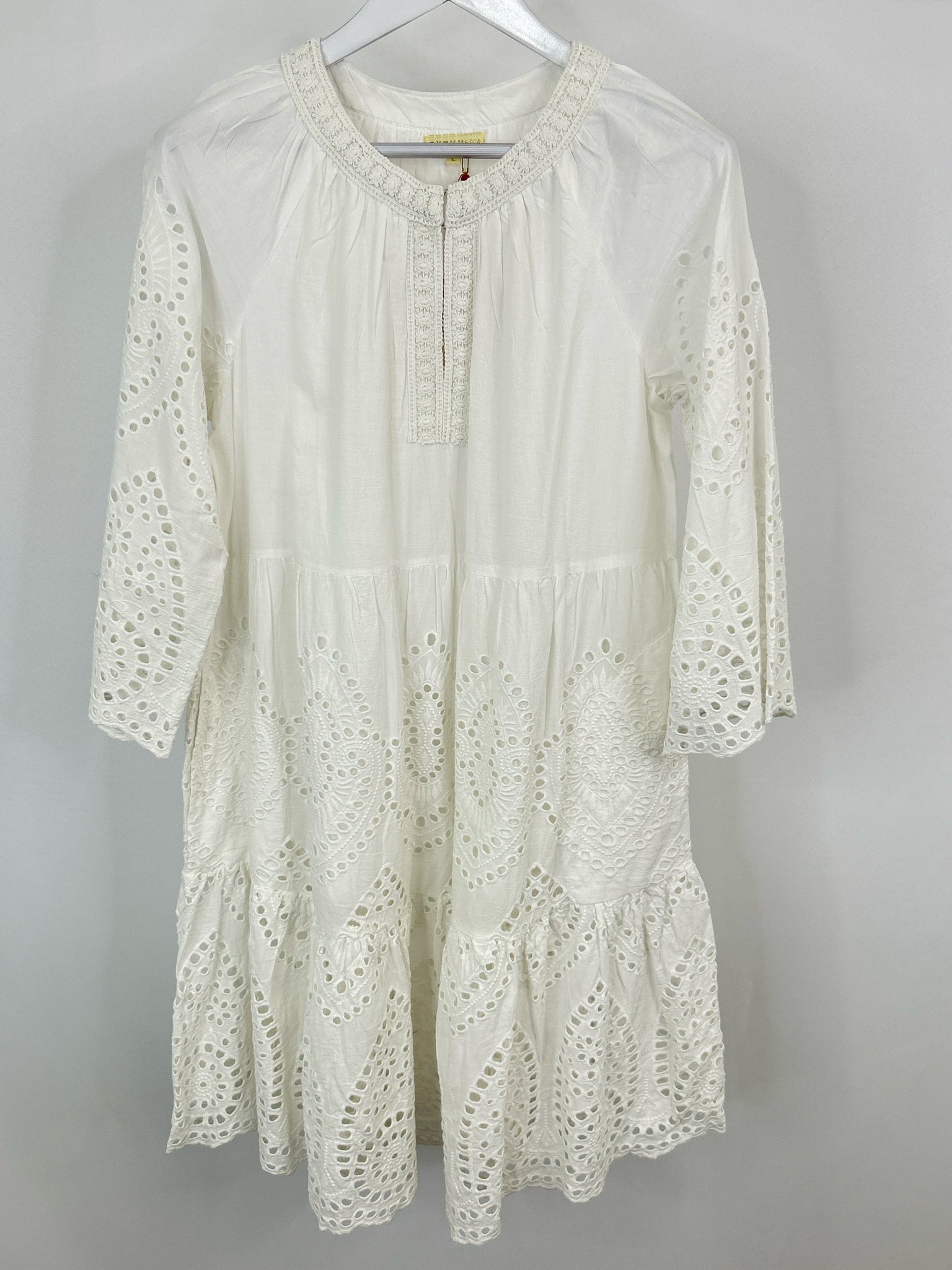RUBY YAYA Size L White Women Dress NWT