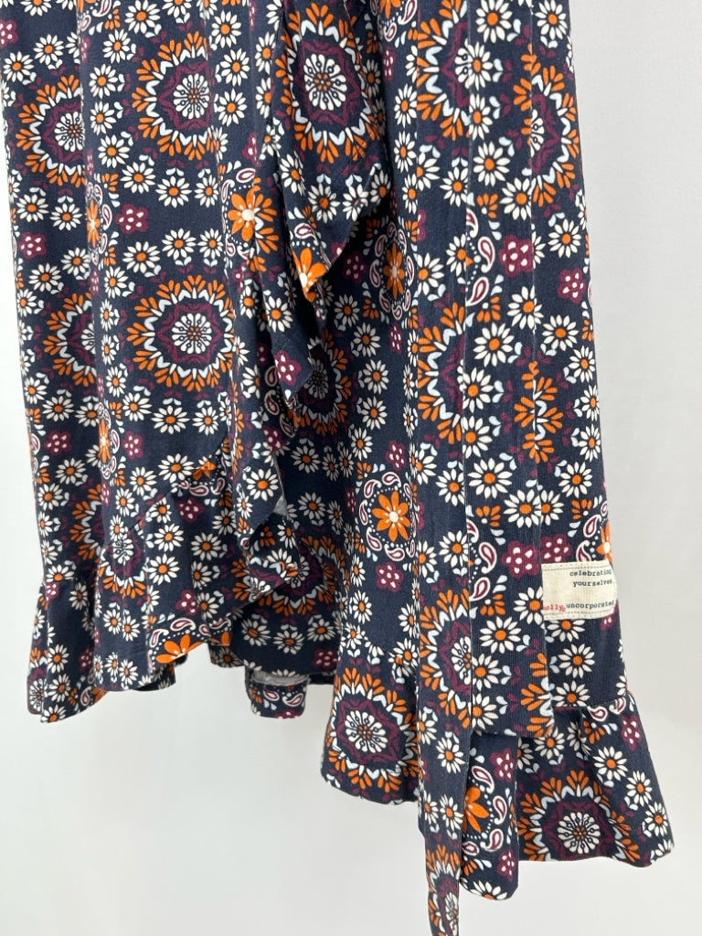 ODD MOLLY Size 6 Navy Print Women's Dress