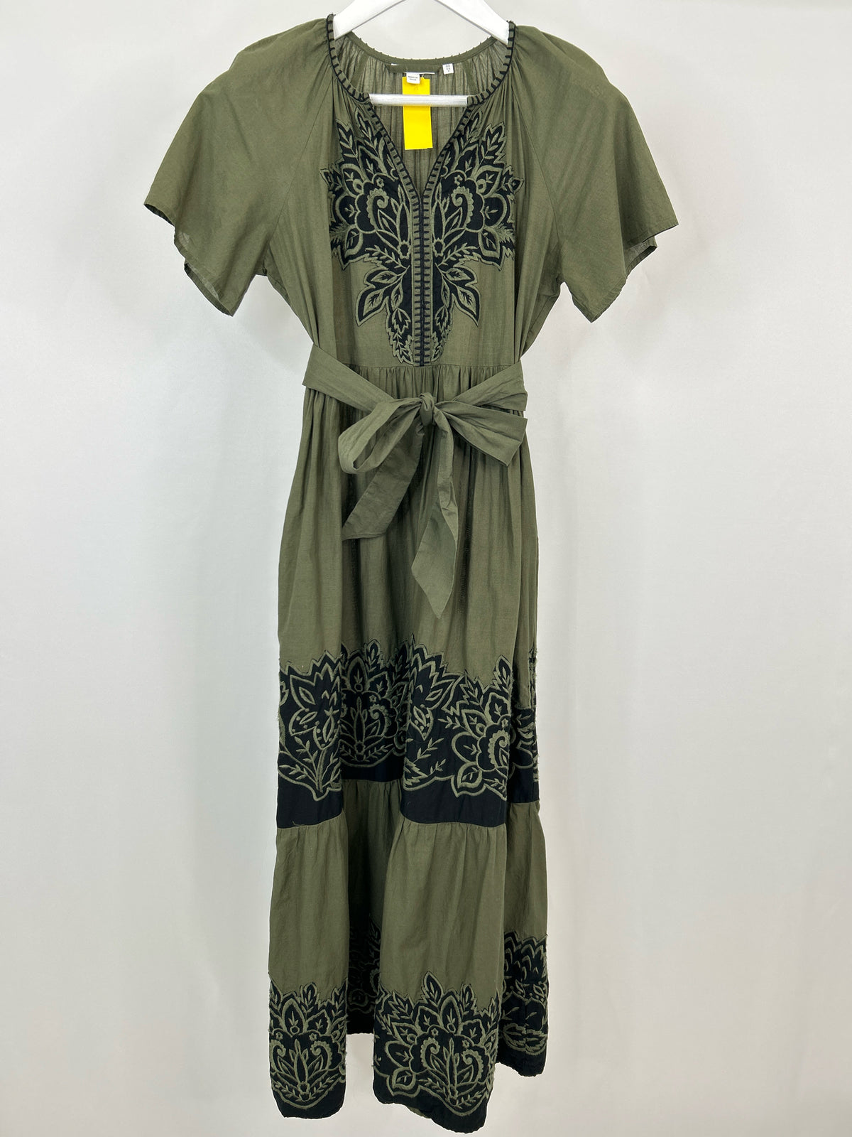CHICO'S Size 2 OLIVE AND BLACK Women Dress