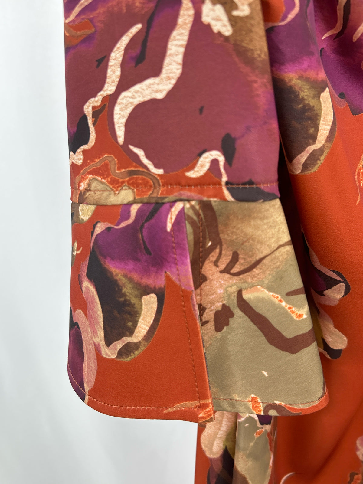 DONNA KARAN Size 12 ORANGE FLORAL Women Dress