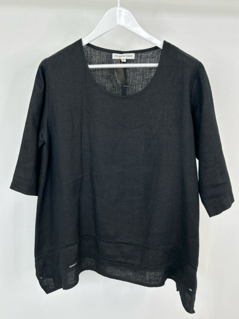 CHRISTOPHER CALVIN Size M Black Women's Tunic