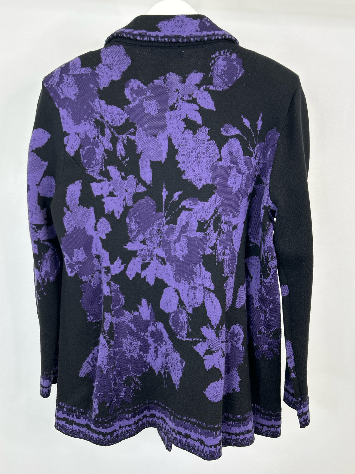 CHICO'S Size L Black and Purple Women Blazer