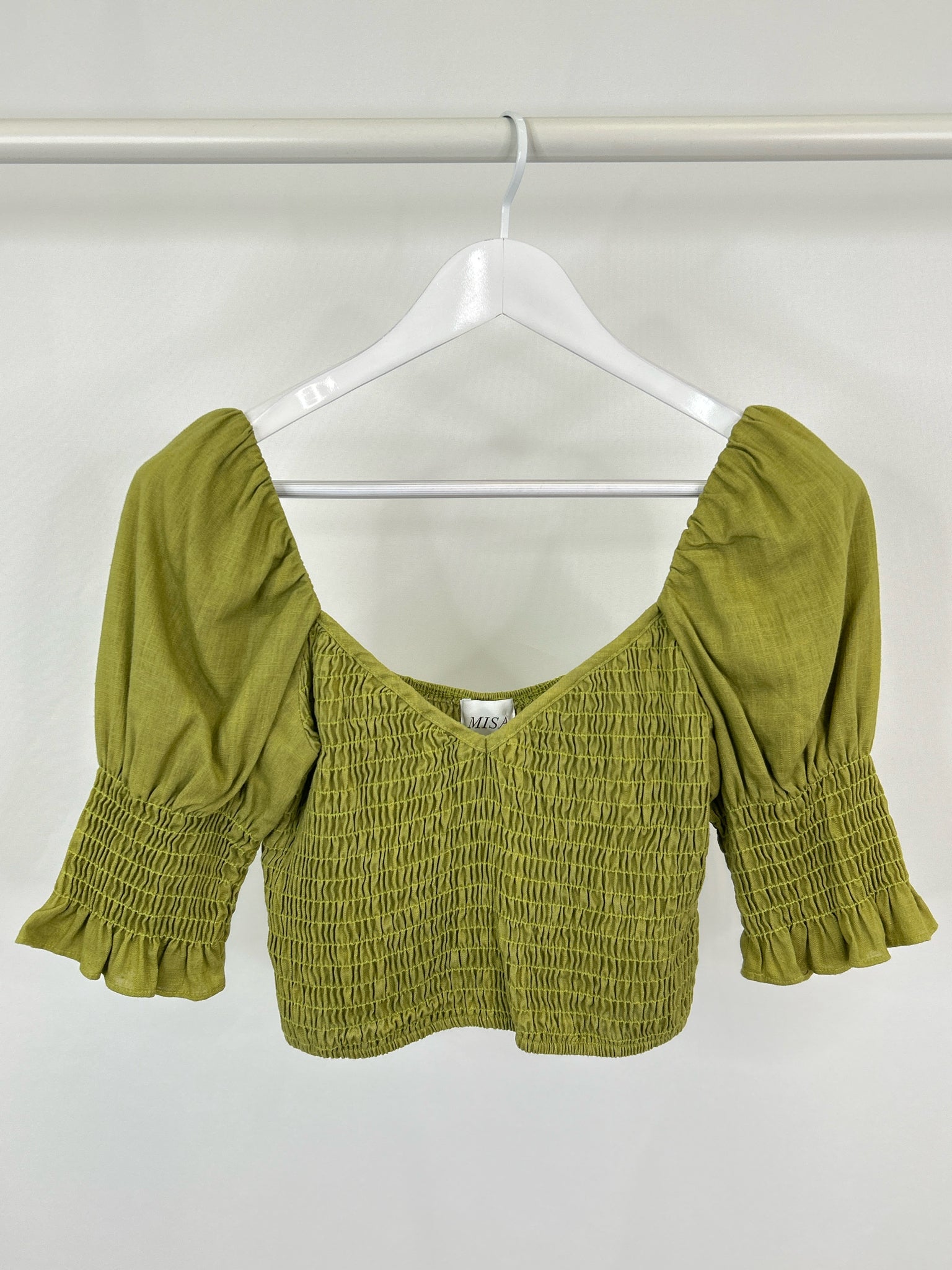 MISA Size S OLIVE GREEN Women Top