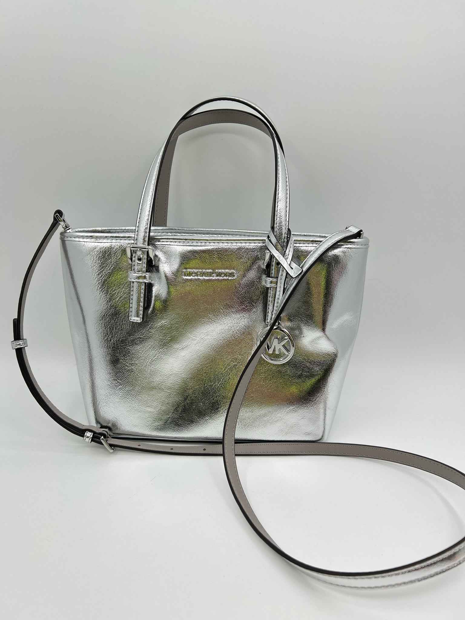 MICHAEL KORS METALLIC SILVER Women Purse