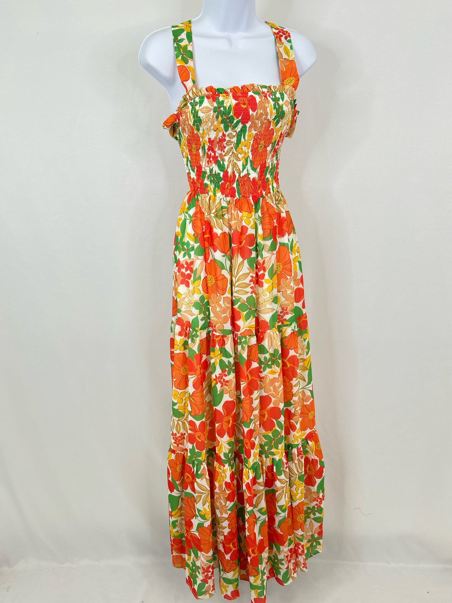 VICI Size S Orange Print Women Dress