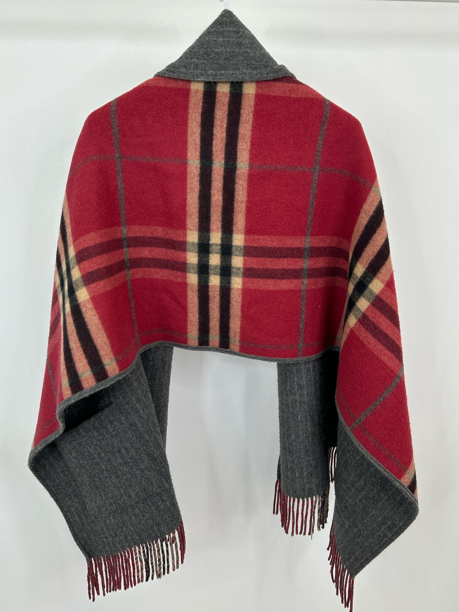 BURBERRY RED AND GRAY Women Scarf