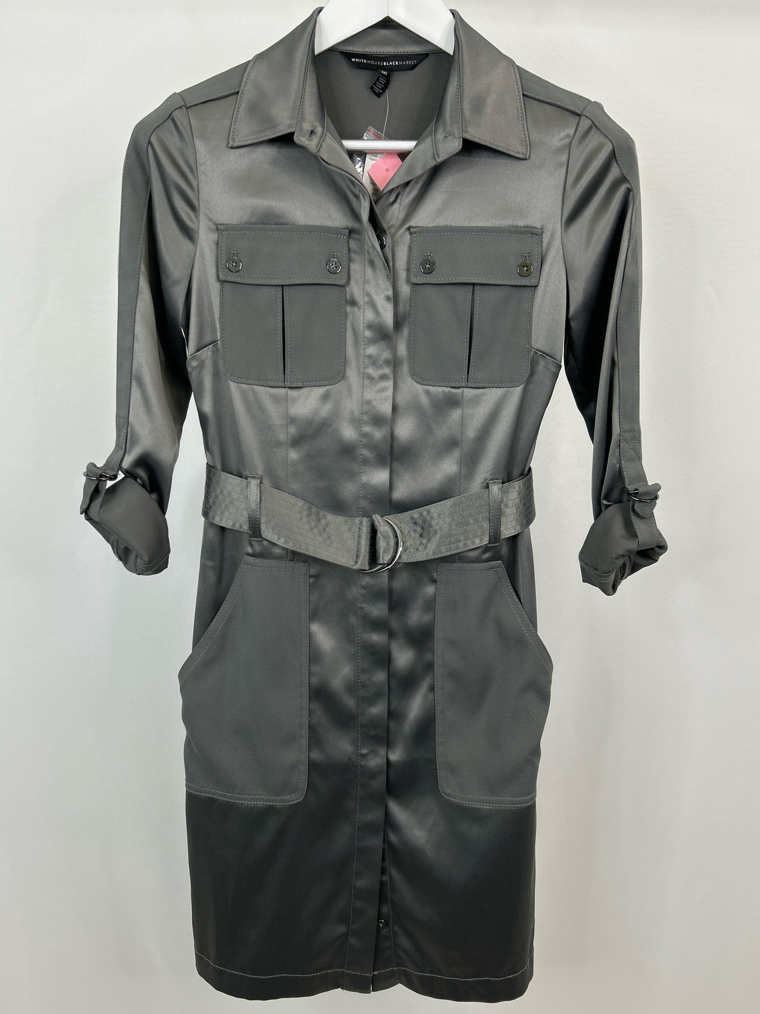 White House Black Market Size 00 Grey Women Dress