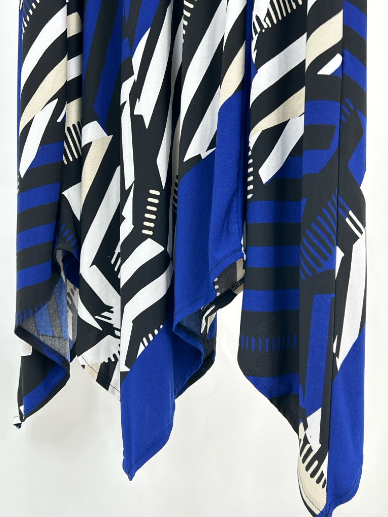 CHICO'S Size 8 blue and black Women's Dress
