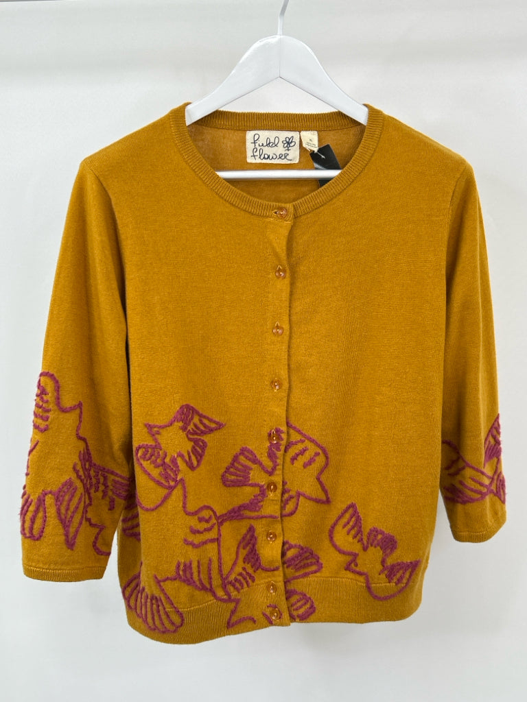 FIELD FLOWER Women Size XL MUSTARD YELLOW Cardigan