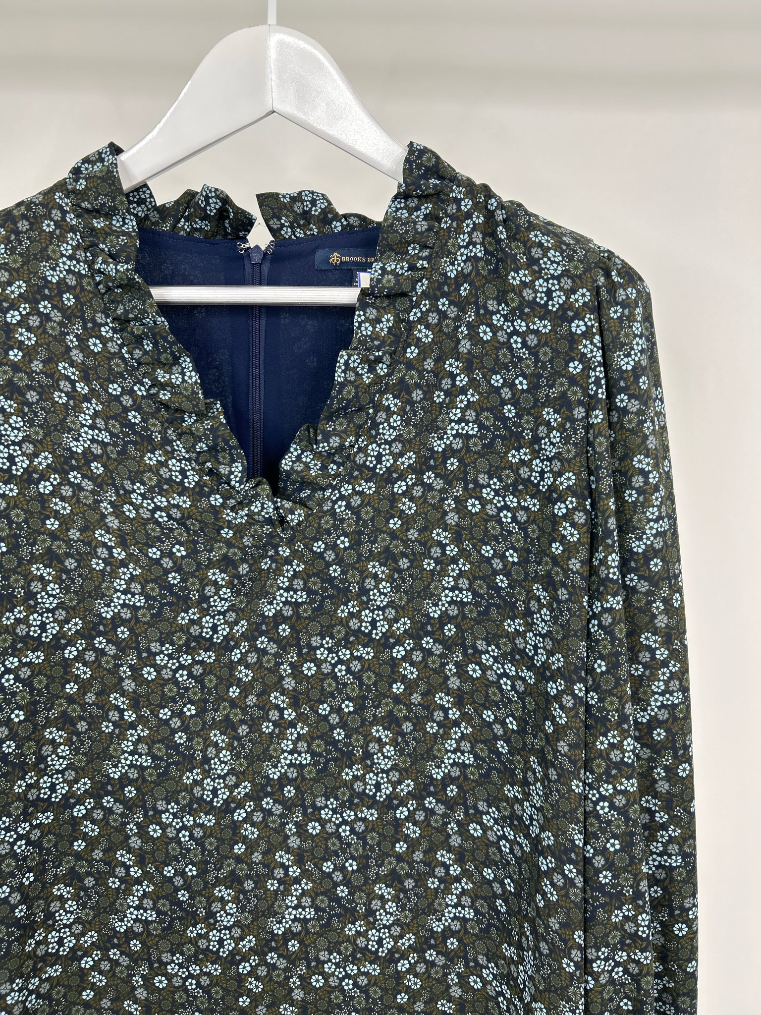 BROOKS BROTHERS Size 12 Green Floral Women Dress