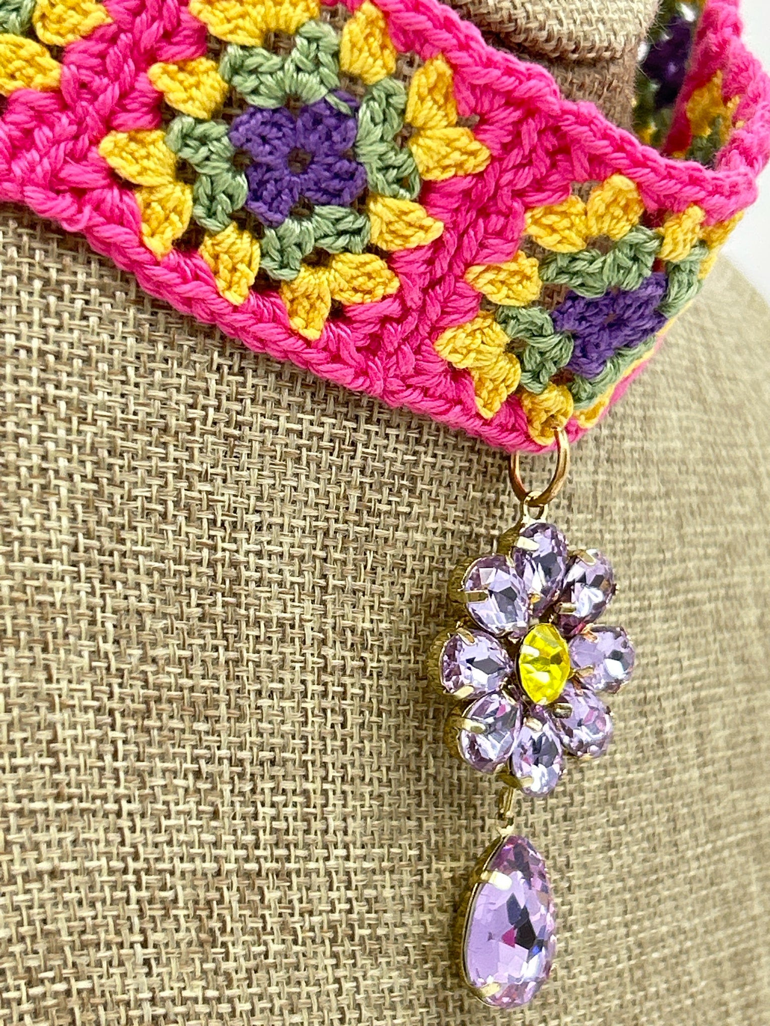 GYPSY SOUTH NWT Pink Print Necklace